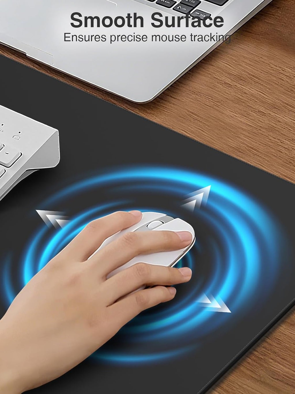Wireless Charging Mouse Pad, 31.5"X15.8" Large Desk Mat, Smooth Glide | Waterproof Mousepad, Stitched Edge, Non-Slip Rubber Base, Desk Pad Computer Keyboard Mat, No Adapter