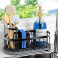 Sink Caddy Kitchen Sink Organizer, Sponge & Brush Holder, Stone Drying Mat | Space-Saving Sink Sponge Holder with Full-Size Tool Storage, Fits Most Sinks, Kitchen Sink Accessory and Countertop Organizer