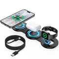Wireless Charger for Iphone, 3 in 1 Charging Station for Apple Devices, Travel Magnetic Charger Stand for Iphone 17 16 15 14 13 12 Pro Max, Airpods 4/3/2/Pro, Apple Watch 3-10