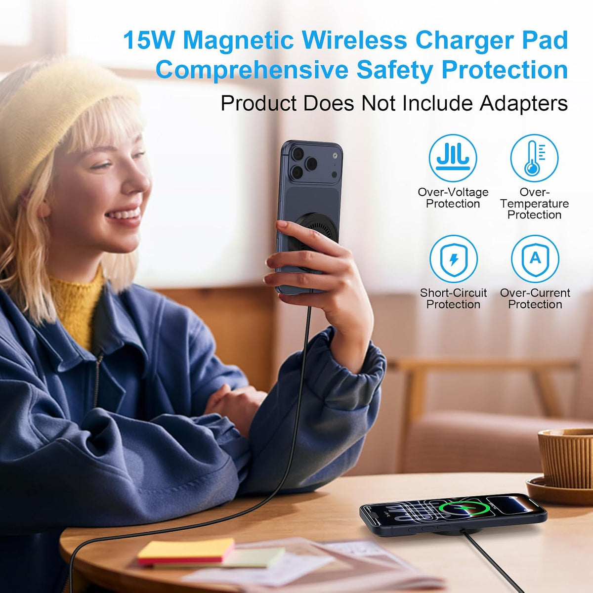 Magnetic Wireless Charger for Samsung Galaxy S26 Ultra Z Fold8/Flip8 7 S26+ | S25 Ultra S25 Fe/Edge S24 S23,Pixel 10 9A,15W Wireless Fast Charging Station Magsafe Charger Pad for Iphone 17E 17 Pro Max 16