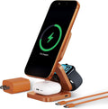 QI 2.2 25W 3-In-1 Charging Station for Apple Device, Foldable Magnetic Charger for Iphone 17/16, 5W for Apple Watch & Airpods, Fast Travel Wireless Charging Stand with 45W Adapter