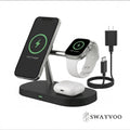 3-In-1 Wireless Charging Station — 15W Fast Charger for Iphone 17 16 15 14 13 12, Apple Watch, Airpods Apple Mutiple Devices