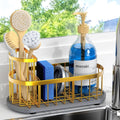 Sink Caddy Kitchen Sink Organizer, Sponge & Brush Holder, Stone Drying Mat | Space-Saving Sink Sponge Holder with Full-Size Tool Storage, Fits Most Sinks, Kitchen Sink Accessory and Countertop Organizer