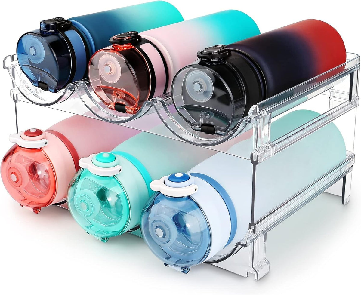 Water Bottle Organizer for Cabinet Stackable
