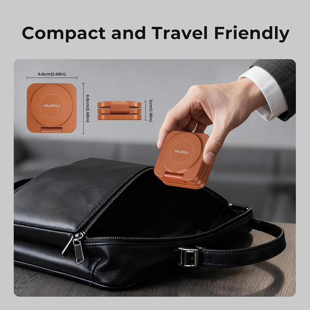 QI 2.2 25W 3-In-1 Charging Station for Apple Device, Foldable Magnetic Charger for Iphone 17/16, 5W for Apple Watch & Airpods, Fast Travel Wireless Charging Stand with 45W Adapter