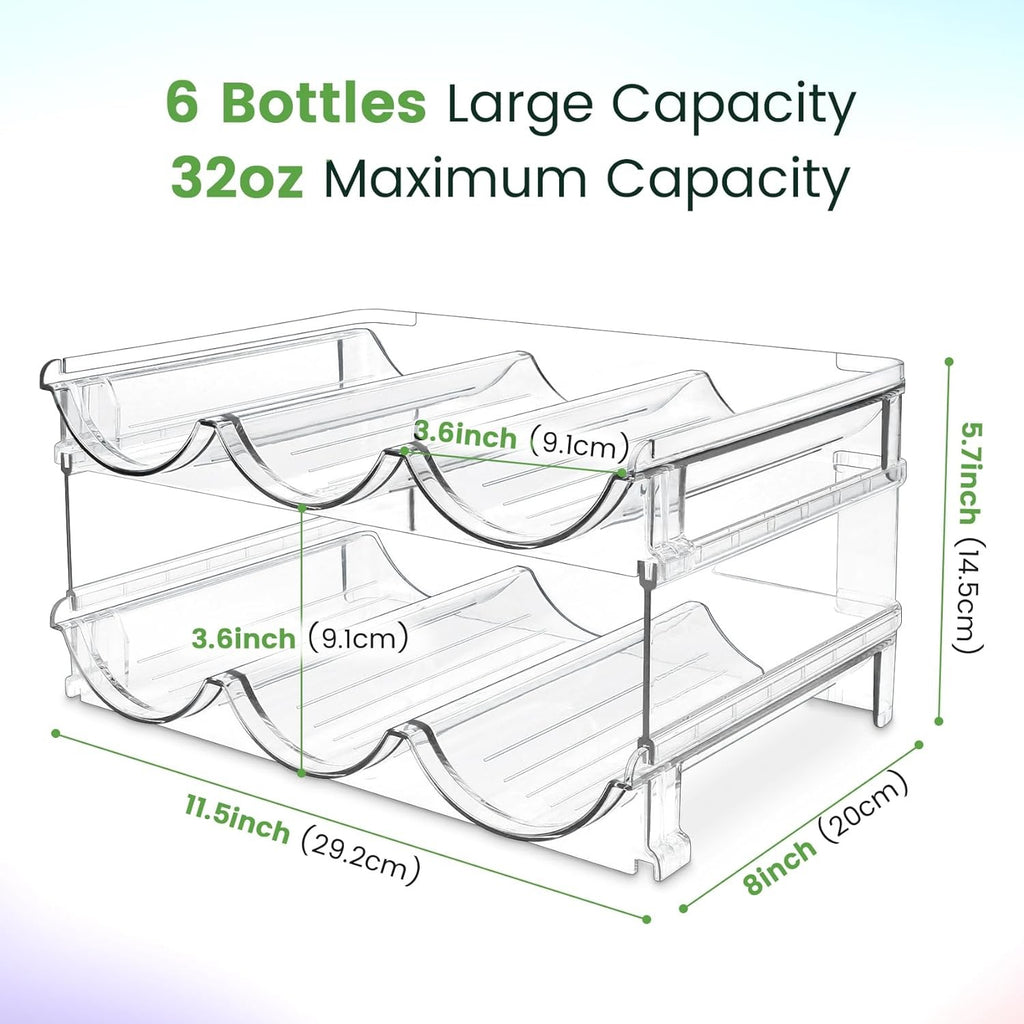 Water Bottle Organizer for Cabinet Stackable